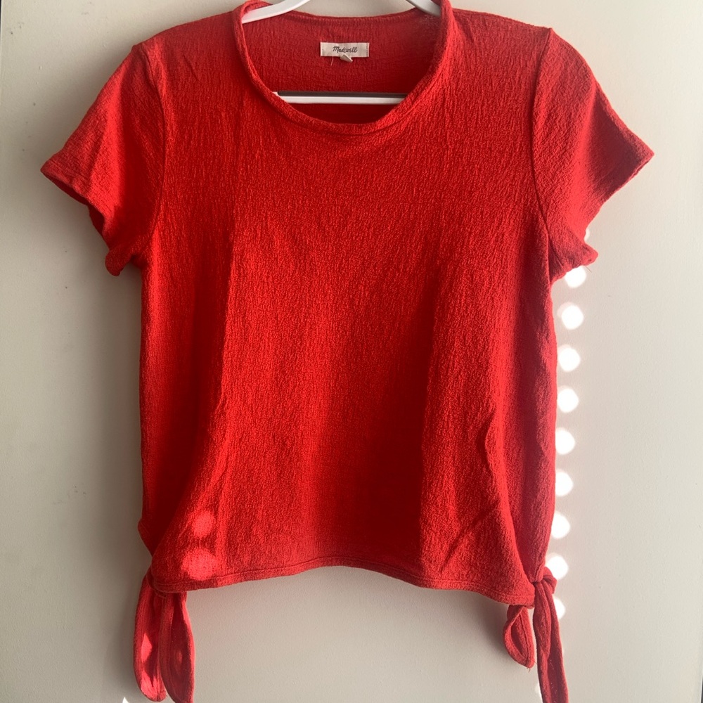 Madewell Women’s Modern Side Tie Textured Top
